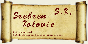 Srebren Kolović vizit kartica